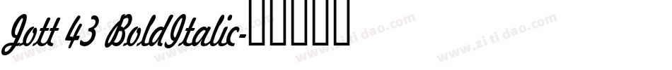 Jott 43 BoldItalic字体转换